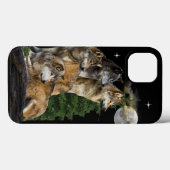 Wolf en Maan Case-Mate iPhone Case (Achterkant (horizontaal))
