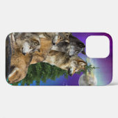 Wolf en maan Case-Mate iPhone case (Achterkant (horizontaal))