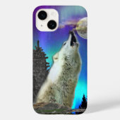 wolf en maan Case-Mate iPhone case (Achterkant)