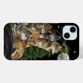 Wolf en Maan Case-Mate iPhone Case (Achterkant (horizontaal))
