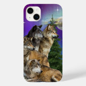 Wolf en Maan Case-Mate iPhone Case (Achterkant)
