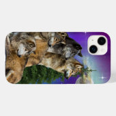 Wolf en Maan Case-Mate iPhone Case (Achterkant (horizontaal))