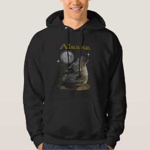 wolf en maan hoodie