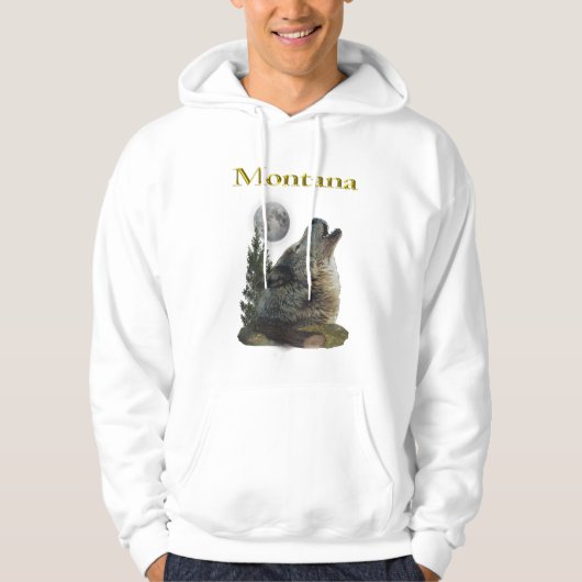 wolf en maan hoodie (Voorkant)