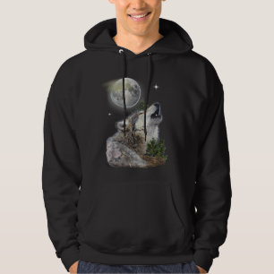 Wolf en Maan Hoodie