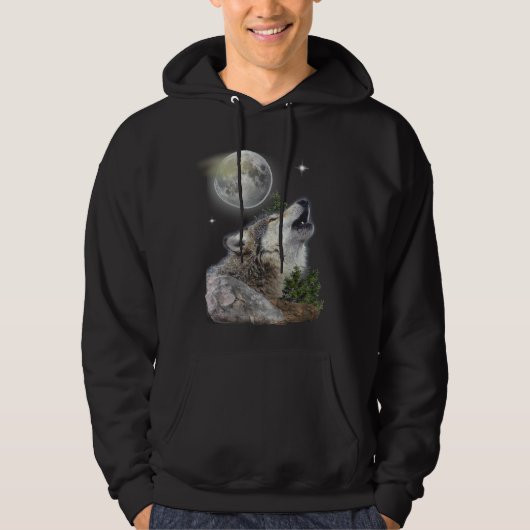 Wolf en Maan Hoodie (Voorkant)