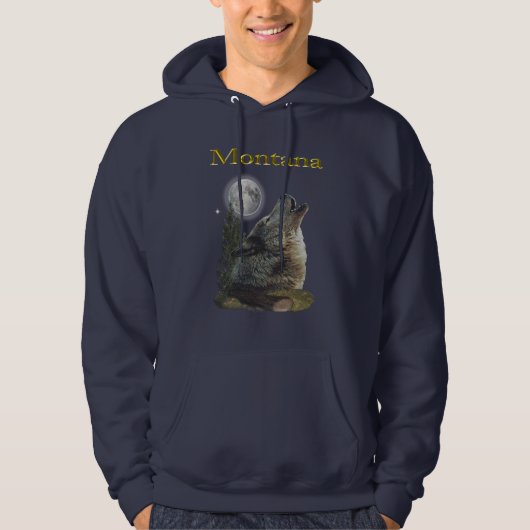 wolf en maan hoodie (Voorkant)