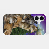 Wolf en Maan iPhone 16 Hoesje (Achterkant horizontaal)