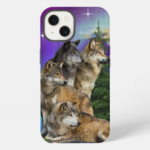 wolf en maan iPhone 13 hoesje