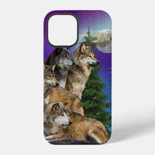 Wolf en maan iPhone 12 hoesje