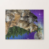 wolf en Maan Legpuzzel (Horizontaal)