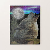 Wolf en Maan Legpuzzel (Verticaal)