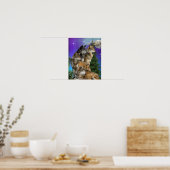 wolf en Maan Poster (Keuken)