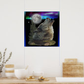 wolf en Maan Poster (Keuken)