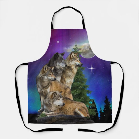 Wolf en Maan Schort (Voorkant)