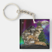 Wolf en Maan Sleutelhanger (voorkant)