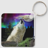 Wolf en Maan Sleutelhanger (Achterkant)