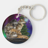 Wolf en Maan Sleutelhanger (Achterkant)