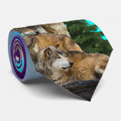 Wolf en Maan Stropdas (Opgerold)