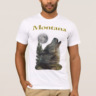 wolf en maan t-shirt