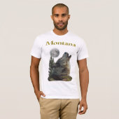 wolf en maan t-shirt (Voorkant volledig)
