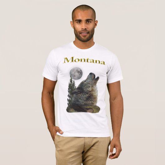 wolf en maan t-shirt (Voorkant volledig)