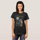 wolf en maan t-shirt (Voorkant volledig)