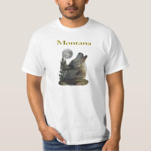 wolf en maan t-shirt
