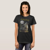 wolf en maan t-shirt (Voorkant volledig)