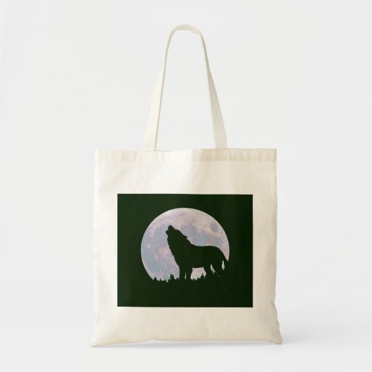 wolf en maan tote bag (Voorkant)