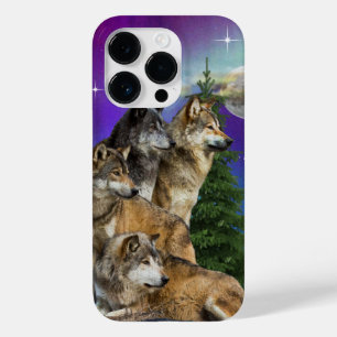 Wolf en Moon Case-Mate iPhone 14 Pro Hoesje