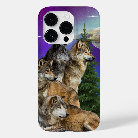 Wolf en Moon Case-Mate iPhone Case (Achterkant)