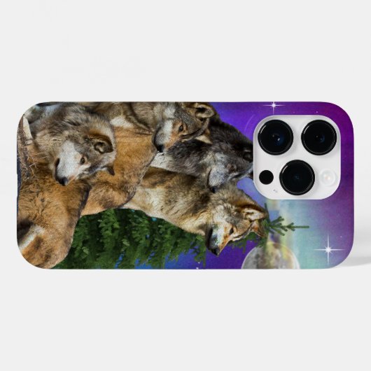 Wolf en Moon Case-Mate iPhone Case (Achterkant (horizontaal))
