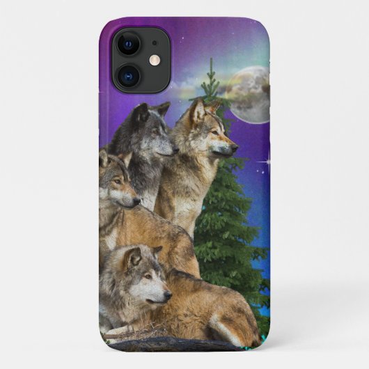 Wolf en Moon Case-Mate iPhone Case (Achterkant)