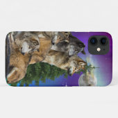 Wolf en Moon Case-Mate iPhone Case (Achterkant (horizontaal))