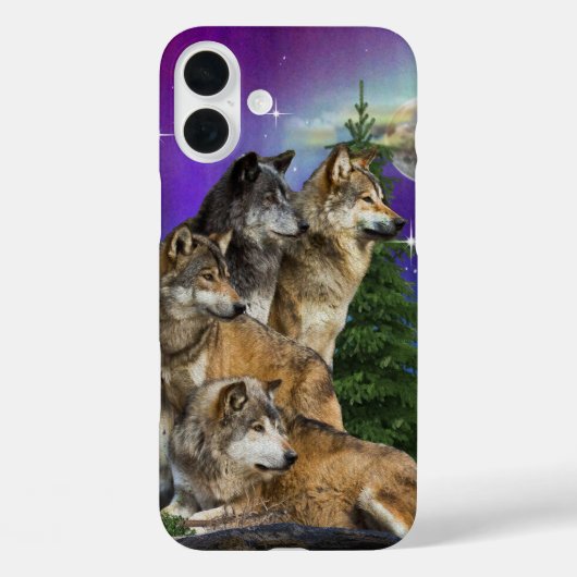 Wolf en Moon Case-Mate iPhone Case (Achterkant)