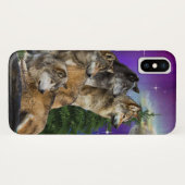 Wolf en Moon Case-Mate iPhone Case (Achterkant (horizontaal))