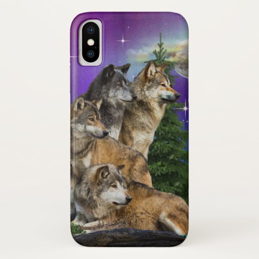 Wolf en Moon Case-Mate iPhone Case (Achterkant)