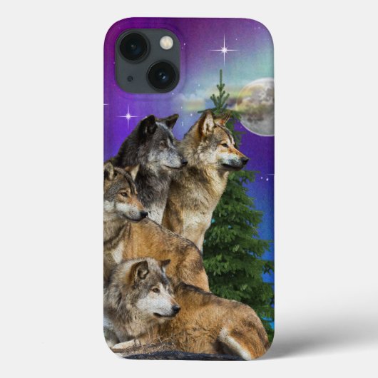 Wolf en Moon Case-Mate iPhone Case (Achterkant)