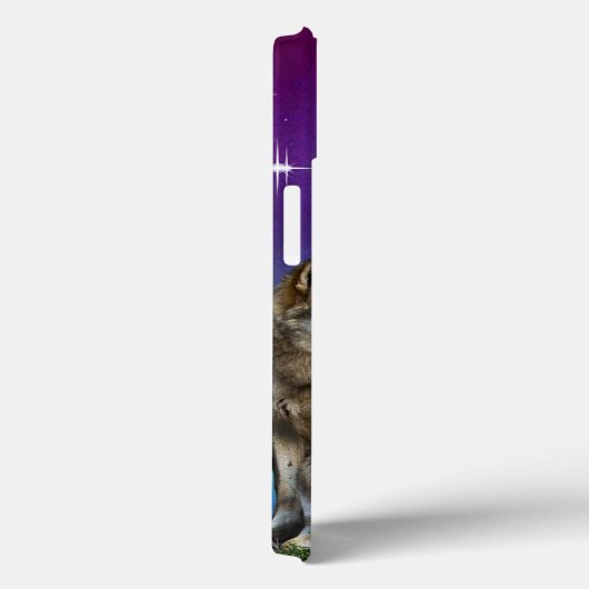 Wolf en Moon Case-Mate iPhone Case (Achterkant / Rechts)