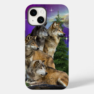 Wolf en Moon Case-Mate iPhone 14 Hoesje