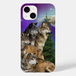Wolf en Moon Case-Mate iPhone 14 Hoesje