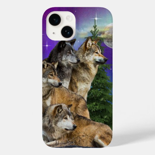 Wolf en Moon Case-Mate iPhone Case (Achterkant)