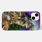 Wolf en Moon Case-Mate iPhone Case (Achterkant (horizontaal))