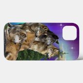 Wolf en Moon Case-Mate iPhone Case (Achterkant (horizontaal))