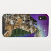 Wolf en Moon Case-Mate iPhone Case (Achterkant (horizontaal))