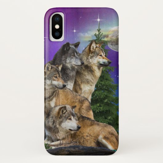 Wolf en Moon Case-Mate iPhone Case (Achterkant)