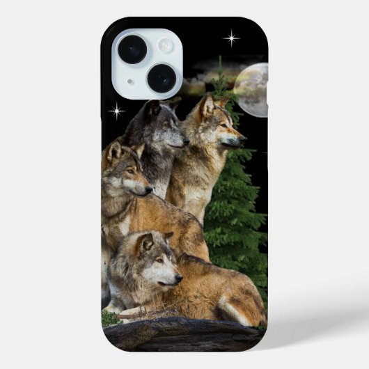 Wolf en Moon Case-Mate iPhone Case (Achterkant)