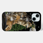 Wolf en Moon Case-Mate iPhone Case (Achterkant (horizontaal))