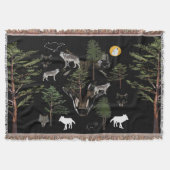 Wolf en Moon Deken (Voorkant)